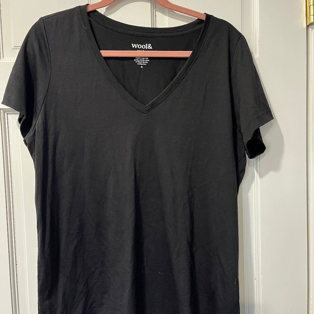 Wooland wool& Morgan V-neck tee XL